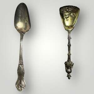 Vintage Silver & Brass Spoons - King’s Pattern & Amish Country Bicycle Motif